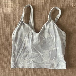 Lululemon align white camo v-neck tank - size 2
